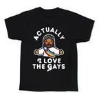 Actually, I Love The Gays (Brown Jesus) Kid's Tee
