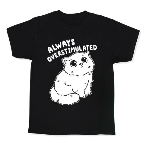 Always Overstimulated Cat Kid's Tee