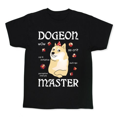 Dogeon Master Doge DM Kid's Tee