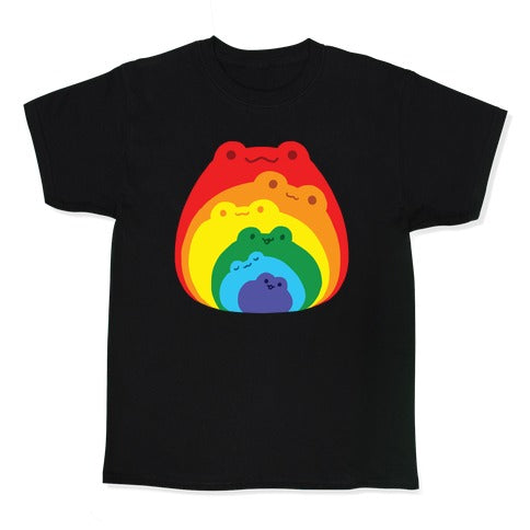 Frogs In Frogs In Frogs Rainbow Kid's Tee