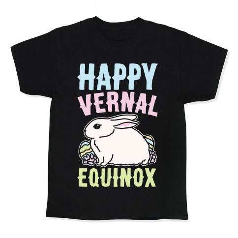 Happy Vernal Spring Equinox Easter Parody White Print Kid's Tee
