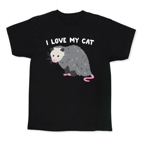 I Love My Cat Opossum Kid's Tee