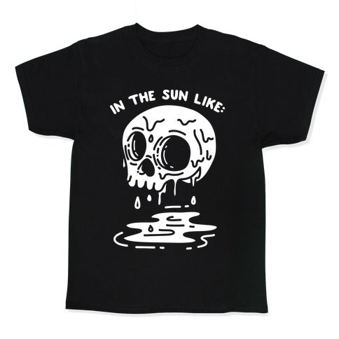 In The Sun Like: Melting Skull Goth Kid's Tee