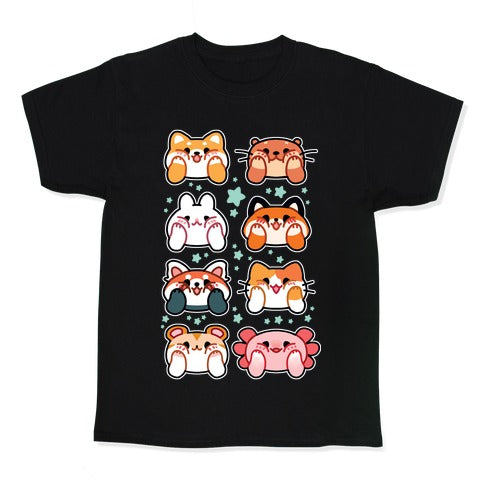 Kawaii Squishy Face Animals Kid's Tee
