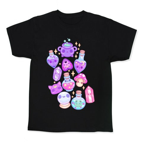 Kawaii Witchy Pattern Kid's Tee