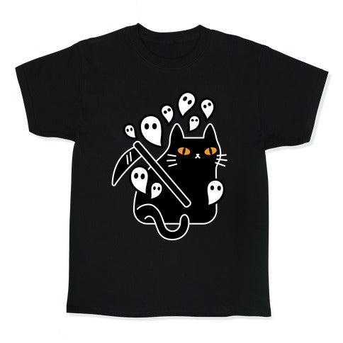 Nine Lives Reaper Cat Kid's Tee