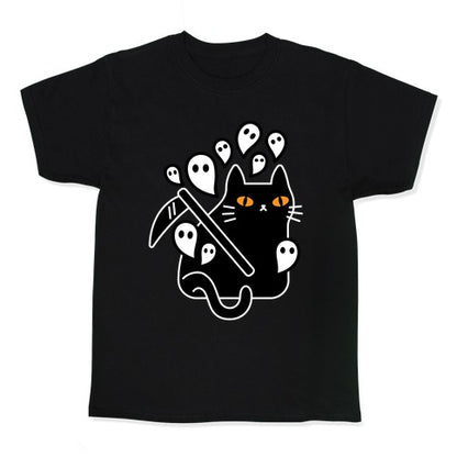 Nine Lives Reaper Cat Kid's Tee