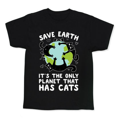 Save Earth, It's the only planet that has cats! Kid's Tee