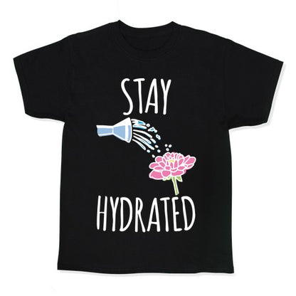 Stay Hydrated White Print Kid's Tee