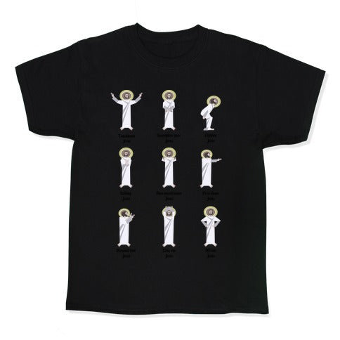 Touchdown Jesus (Black Type) Kid's Tee