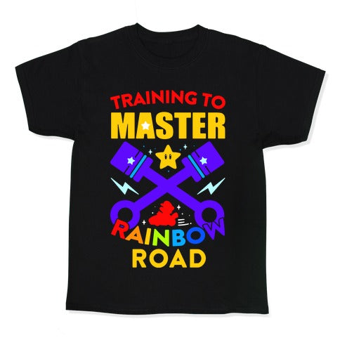 Training To Master Rainbow Road Kid's Tee