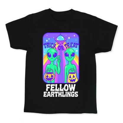 Trick Or Treat Fellow Earthlings Kid's Tee
