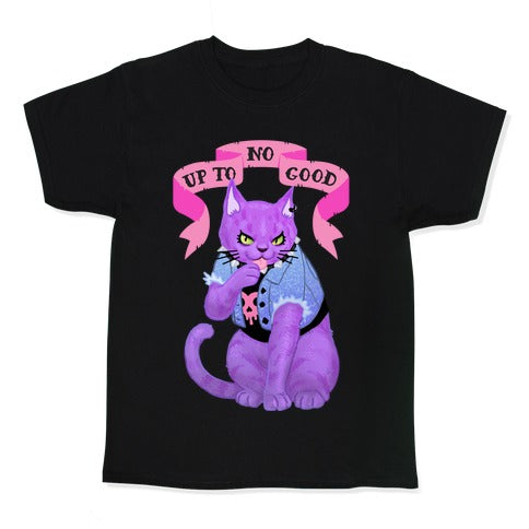 Up to No Good Pastel Goth Kitty Kid's Tee