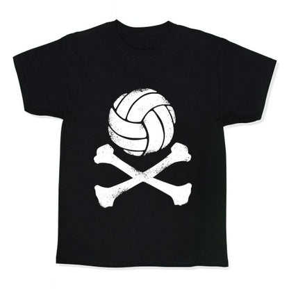 Volleyball and Crossbones (White Vintage) Kid's Tee