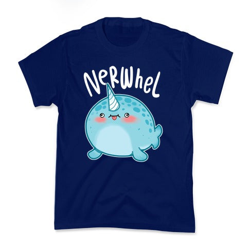 Derpy Narwhal Nerwhel Kid's Tee