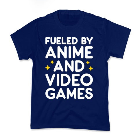 Fueled By Anime And Video Games Kid's Tee