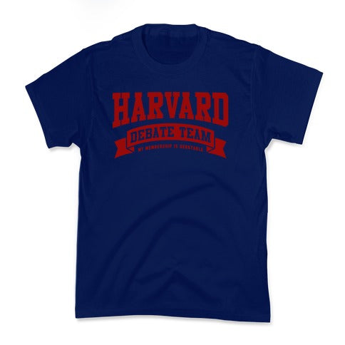 Harvard Debate Team Parody Shirt Kid's Tee