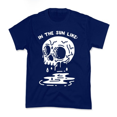 In The Sun Like: Melting Skull Goth Kid's Tee