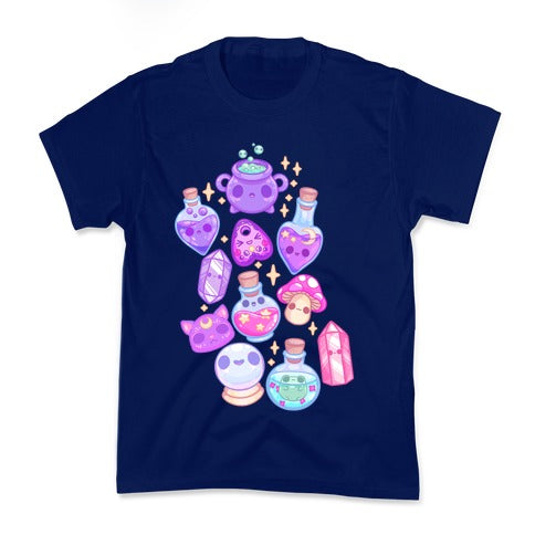 Kawaii Witchy Pattern Kid's Tee