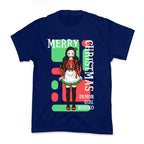 Merry Christmas Demon Girl Nezuko Kid's Tee