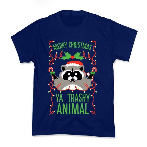 Merry Christmas Ya Trashy Animal Kid's Tee