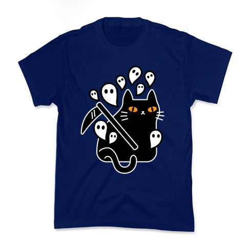 Nine Lives Reaper Cat Kid's Tee