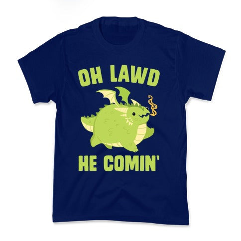 OH LAWD HE COMIN' Dragon Kid's Tee