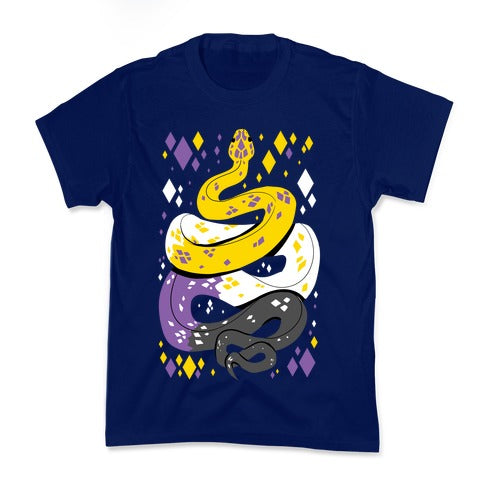 Pride Snakes: Non-binary Kid's Tee