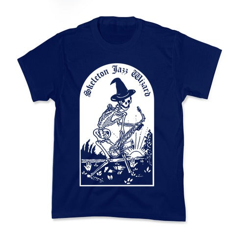 Skeleton Jazz Wizard Kid's Tee