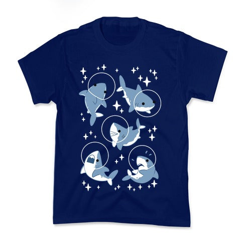 Space Shark Pattern Kid's Tee