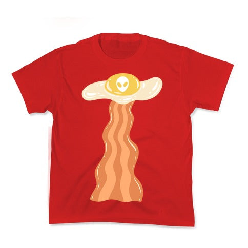 Bacon and Egg UFO Abduction  Kid's Tee