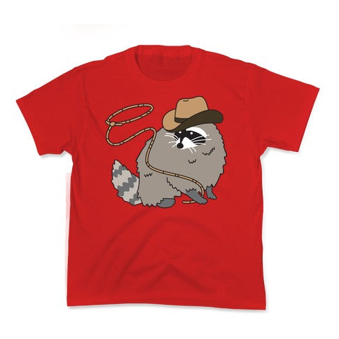 Cowboy Raccoon Lasso Kid's Tee