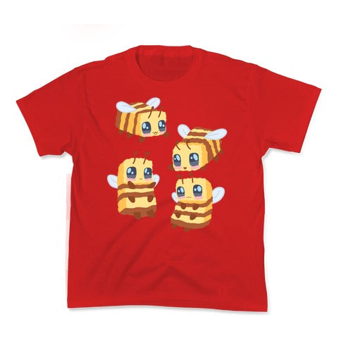 Cute Cubic Bee Pattern Kid's Tee