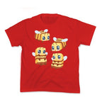Cute Cubic Bee Pattern Kid's Tee