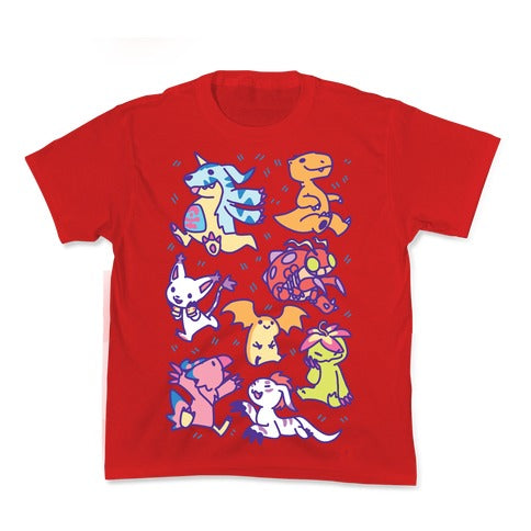 Digital Monsters Pattern Kid's Tee