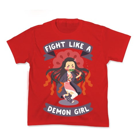 Fight Like a Demon Girl Nezuko Kid's Tee