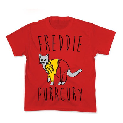 Freddie Purrcury Cat Parody Kid's Tee