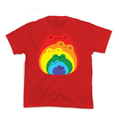 Frogs In Frogs In Frogs Rainbow Kid's Tee