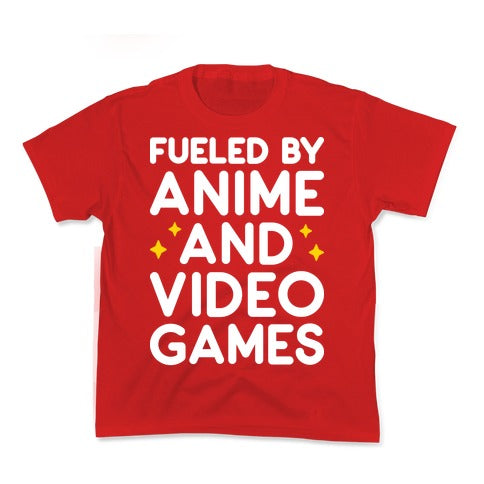 Fueled By Anime And Video Games Kid's Tee