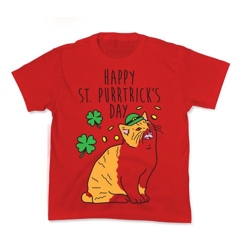 Happy St. Purrtrick's Day Kid's Tee