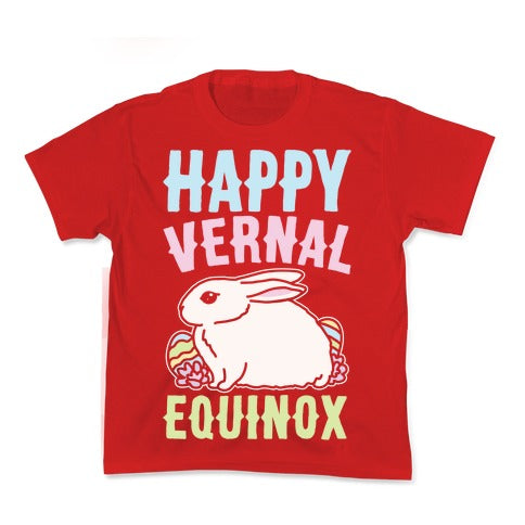Happy Vernal Spring Equinox Easter Parody White Print Kid's Tee