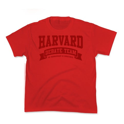 Harvard Debate Team Parody Shirt Kid's Tee