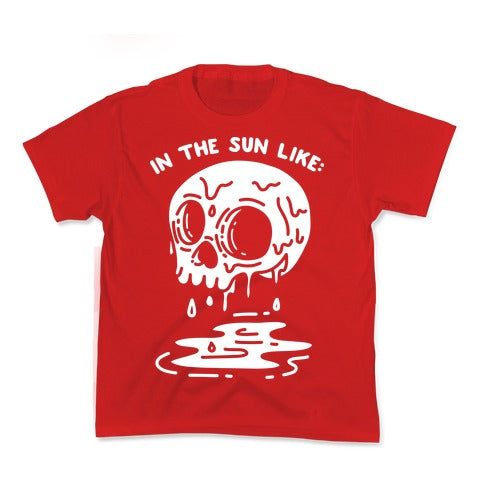 In The Sun Like: Melting Skull Goth Kid's Tee