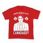 Justin Trudeau Is My Canadaddy Parody White Print  Kid's Tee