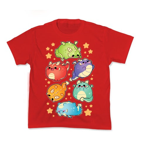 Kawaii Dragons Pattern Kid's Tee