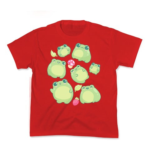 Kawaii Frogs Pattern Kid's Tee