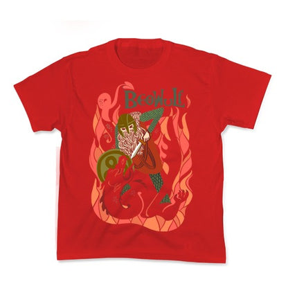 Medieval Epic Beowulf Book Cover Kid's Tee