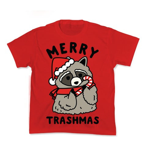 Merry Trashmas Raccoon Kid's Tee