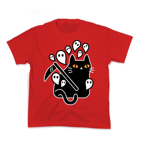 Nine Lives Reaper Cat Kid's Tee