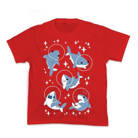 Space Shark Pattern Kid's Tee